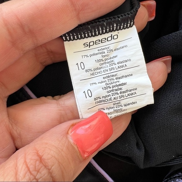 Speedo black one piece swimsuit Size 10 - Picture 7 of 8